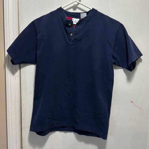 Tks boys button tshirt medium 10-12 blue and red - Picture 2 of 8